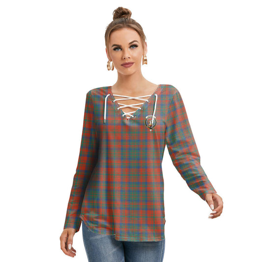 Matheson Ancient Tartan Crest Long Sleeve Neckline Tie Sweatshirt