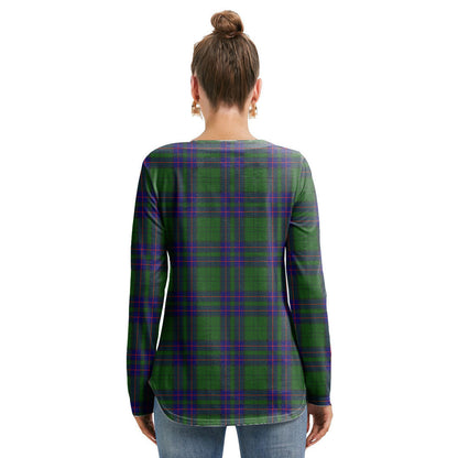 Lockhart Modern Tartan Crest Long Sleeve Neckline Tie Sweatshirt