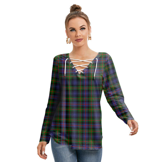 Murray of Atholl Modern Tartan Plaid Long Sleeve Neckline Tie Sweatshirt