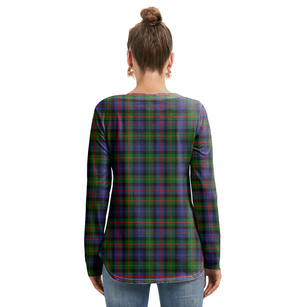 Murray of Atholl Modern Tartan Plaid Long Sleeve Neckline Tie Sweatshirt