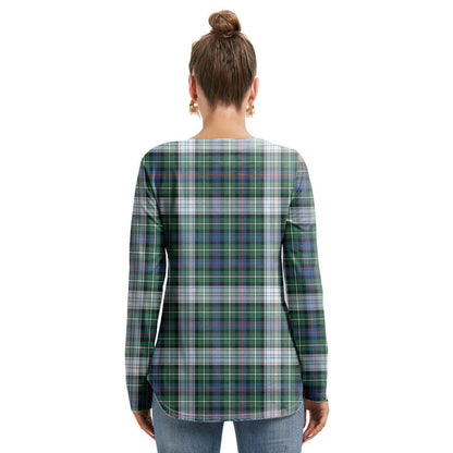 MacKenzie Dress Ancient Tartan Crest Long Sleeve Neckline Tie Sweatshirt