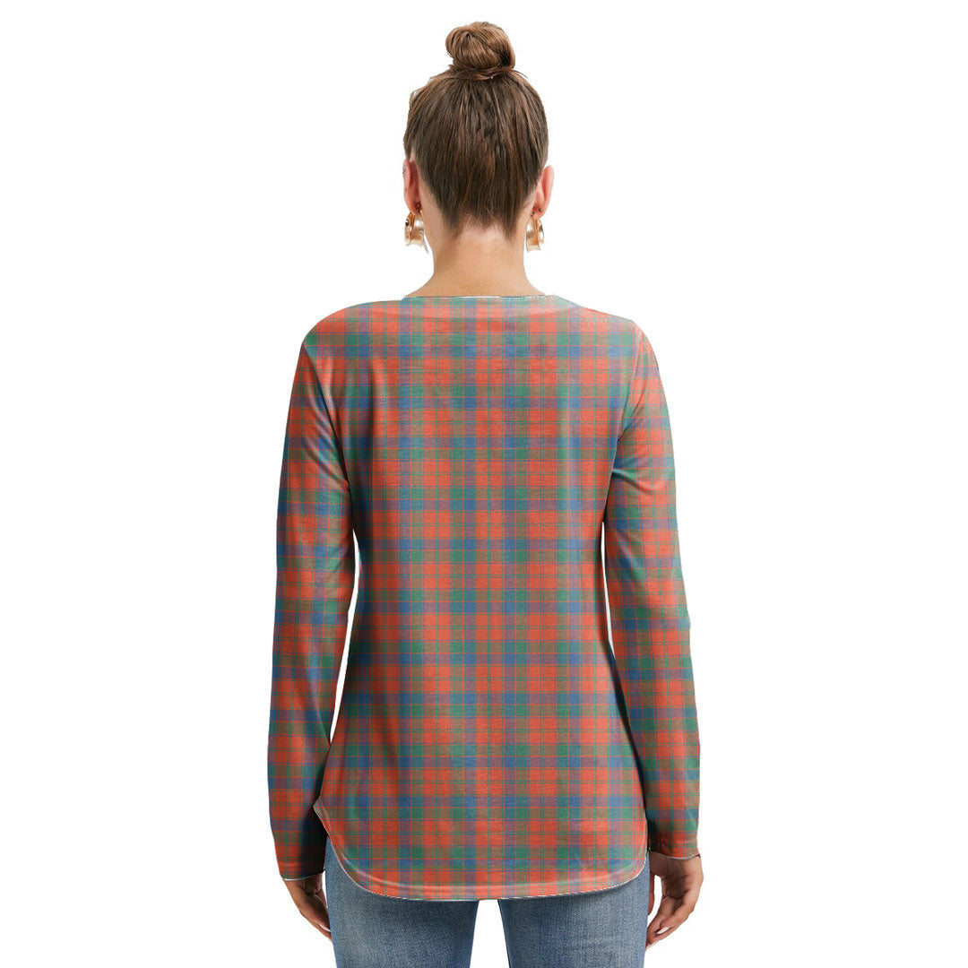 Robertson Ancient Tartan Crest Long Sleeve Neckline Tie Sweatshirt