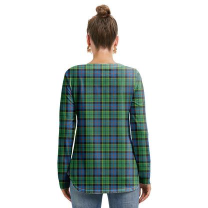 Forsyth Ancient Tartan Crest Long Sleeve Neckline Tie Sweatshirt