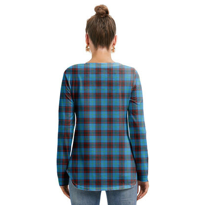 Home Ancient Tartan Crest Long Sleeve Neckline Tie Sweatshirt