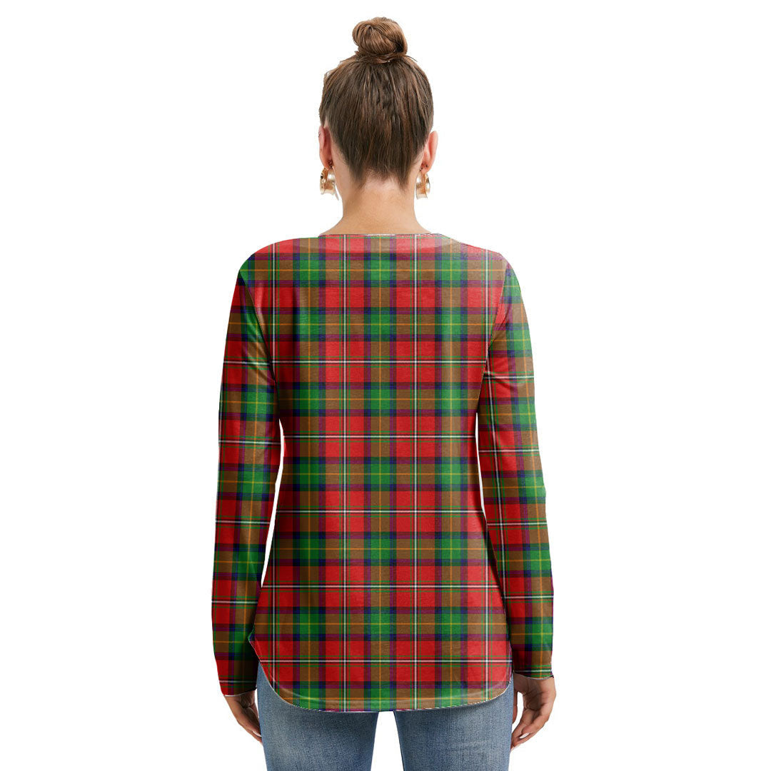 Boyd Modern Tartan Plaid Long Sleeve Neckline Tie Sweatshirt