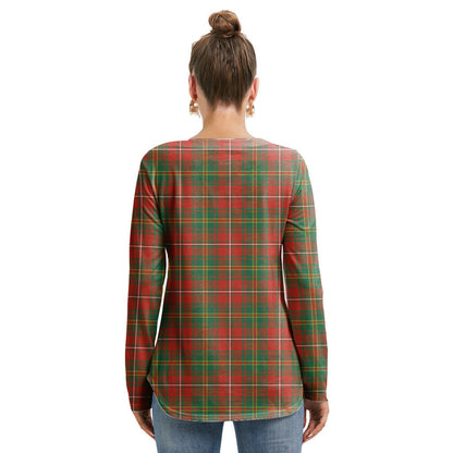 Hay Ancient Tartan Crest Long Sleeve Neckline Tie Sweatshirt