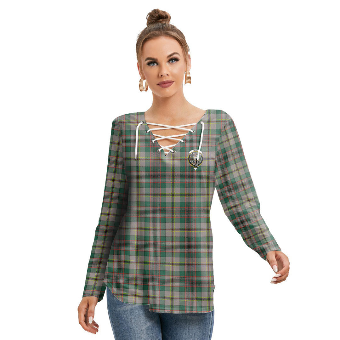 Craig Ancient Tartan Crest Long Sleeve Neckline Tie Sweatshirt