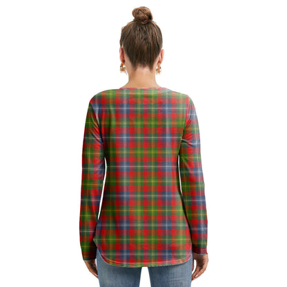 Forrester Tartan Crest Long Sleeve Neckline Tie Sweatshirt