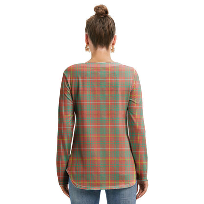 Bruce Ancient Tartan Crest Long Sleeve Neckline Tie Sweatshirt