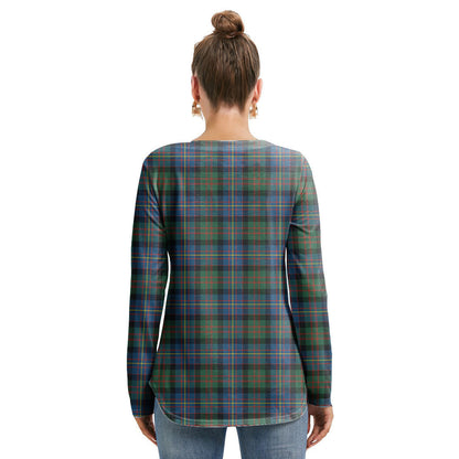 Cameron of Erracht Ancient Tartan Crest Long Sleeve Neckline Tie Sweatshirt