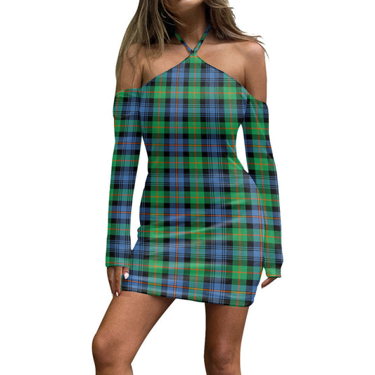 Murray of Atholl Ancient Tartan Plaid Halter Lace-up Dress