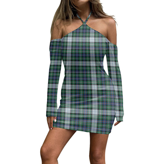 MacKenzie Dress Ancient Tartan Plaid Halter Lace-up Dress