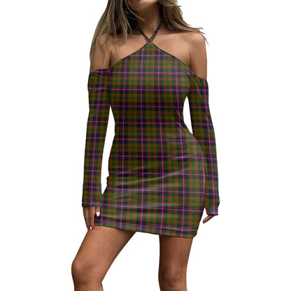 Cochrane Modern Tartan Plaid Halter Lace-up Dress