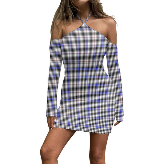 Sir Walter Scott Tartan Plaid Halter Lace-up Dress