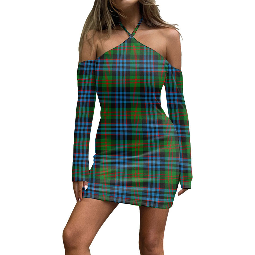 Newlands of Lauriston Tartan Plaid Halter Lace-up Dress