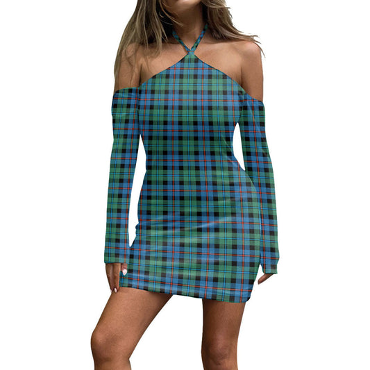 Campbell of Cawdor Ancient Tartan Plaid Halter Lace-up Dress