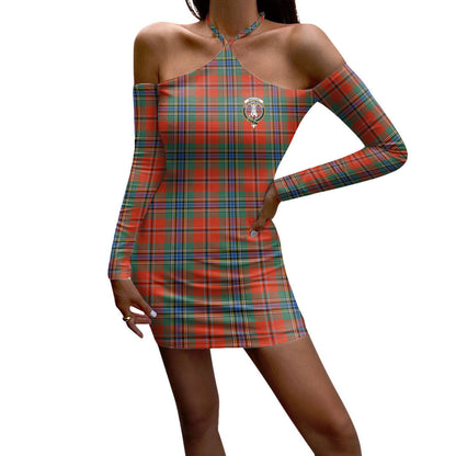 MacLean of Duart Ancient Tartan Crest Halter Lace-up Dress