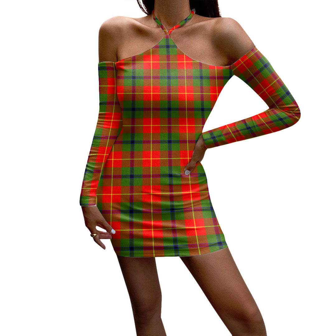 Turnbull Dress Tartan Plaid Halter Lace-up Dress