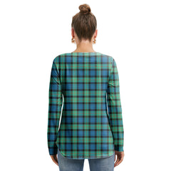 Gunn Ancient Tartan Crest Long Sleeve Neckline Tie Sweatshirt