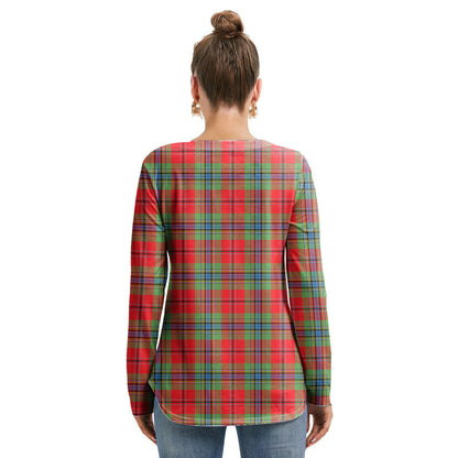 MacLean of Duart Modern Tartan Crest Long Sleeve Neckline Tie Sweatshirt