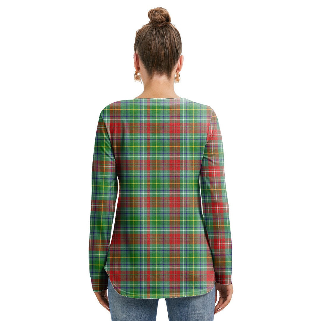 Muirhead Tartan Crest Long Sleeve Neckline Tie Sweatshirt