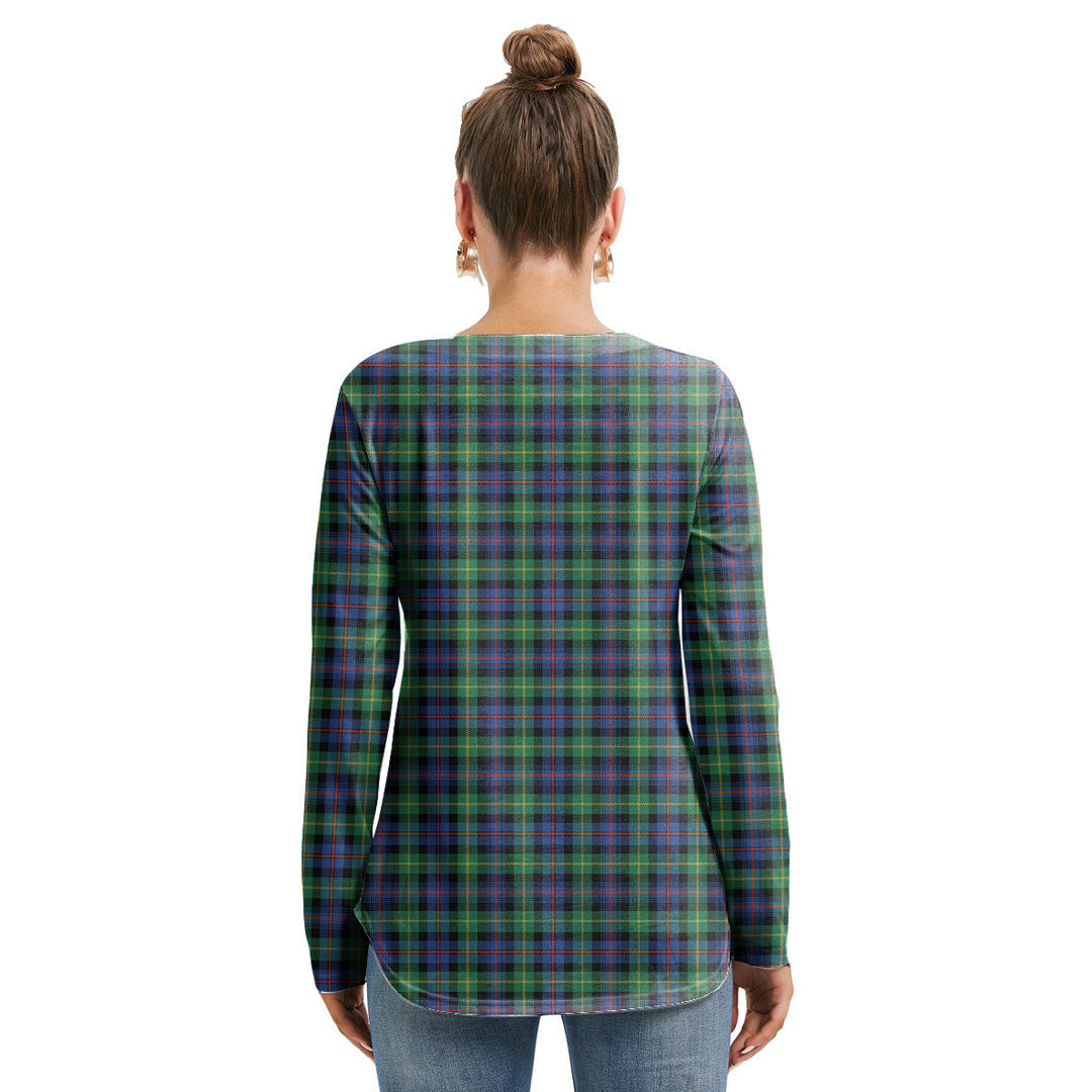 Farquharson Ancient Tartan Crest Long Sleeve Neckline Tie Sweatshirt