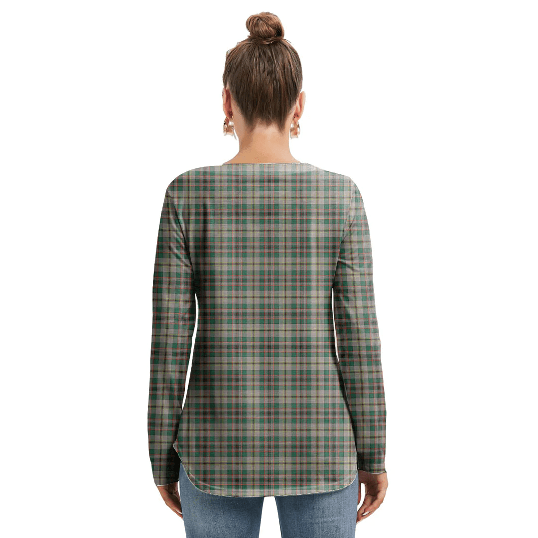 Craig Ancient Tartan Plaid Long Sleeve Neckline Tie Sweatshirt