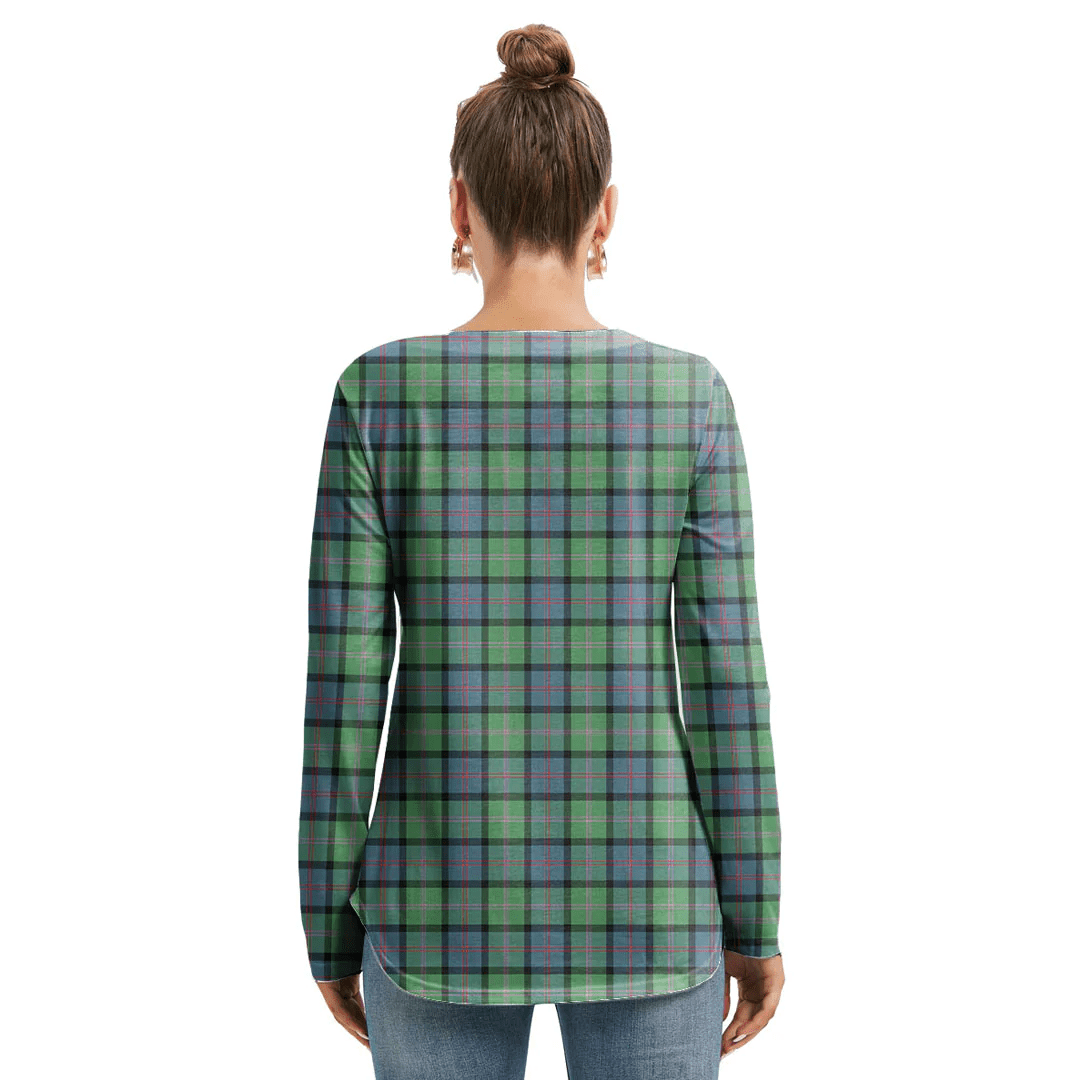 MacThomas Ancient Tartan Crest Long Sleeve Neckline Tie Sweatshirt