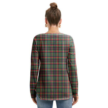 Cumming Hunting Ancient Tartan Crest Long Sleeve Neckline Tie Sweatshirt