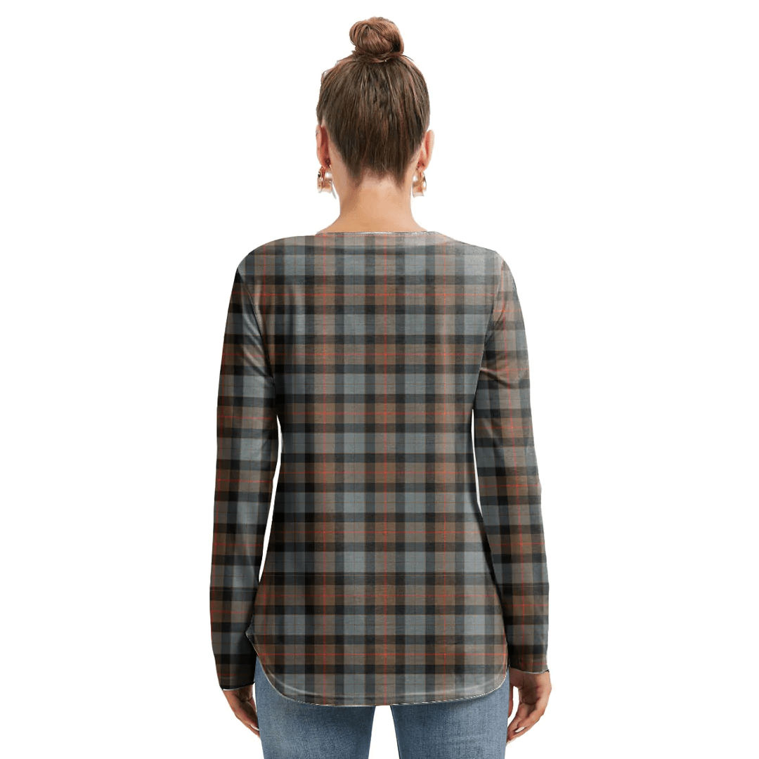 Gunn Weathered Tartan Crest Long Sleeve Neckline Tie Sweatshirt