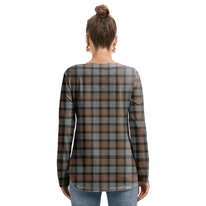 Gunn Weathered Tartan Crest Long Sleeve Neckline Tie Sweatshirt