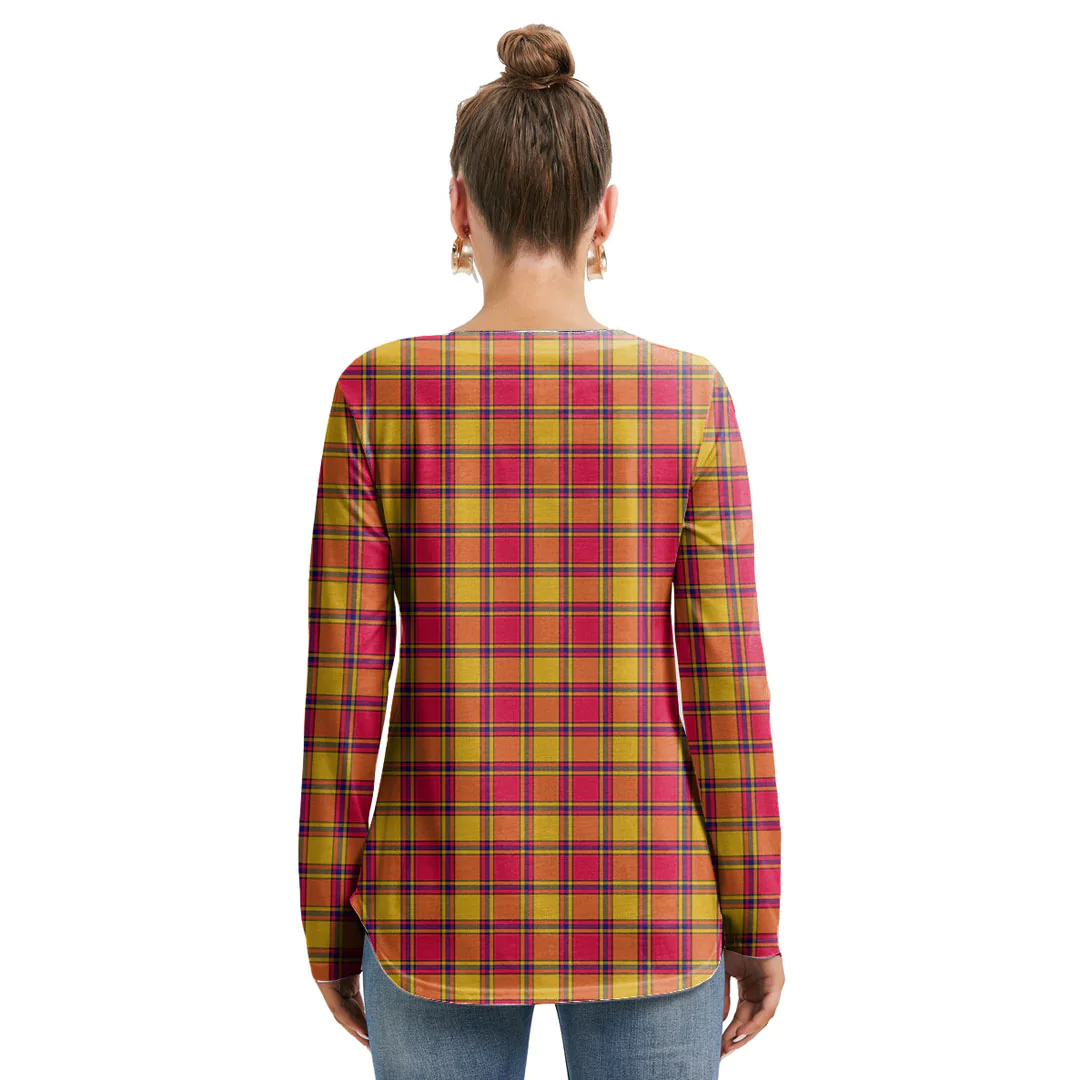 Scrymgeour Tartan Crest Long Sleeve Neckline Tie Sweatshirt