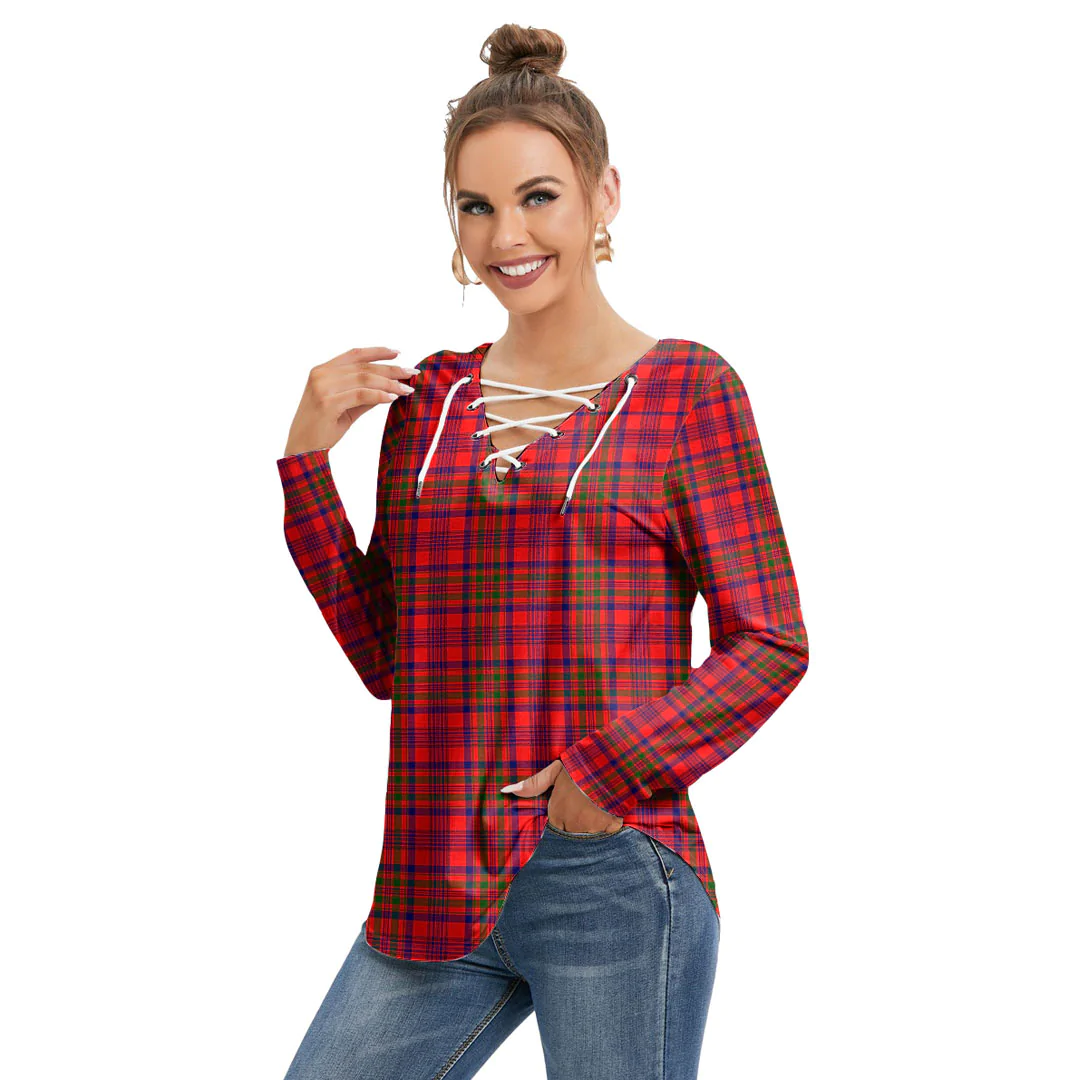 Murray of Tulloch Modern Tartan Plaid Long Sleeve Neckline Tie Sweatshirt