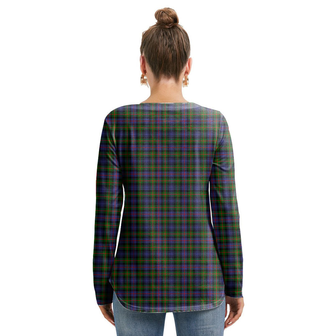 Murray of Atholl Modern Tartan Crest Long Sleeve Neckline Tie Sweatshirt