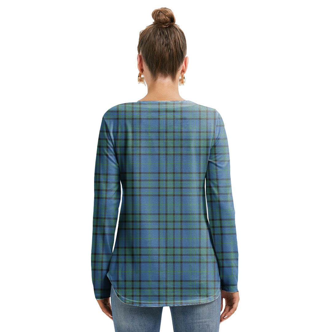 Matheson Hunting Ancient Tartan Plaid Long Sleeve Neckline Tie Sweatshirt