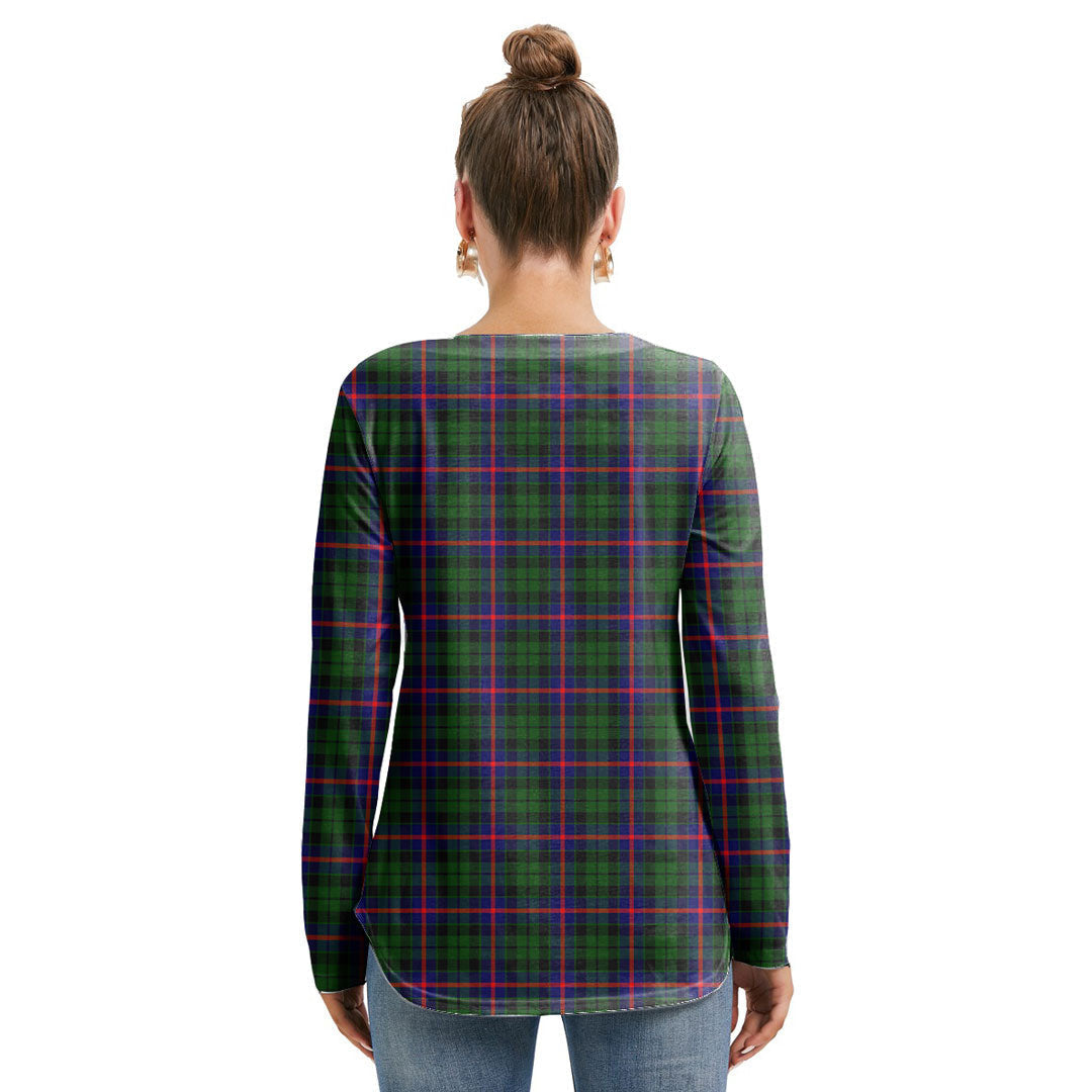 Morrison Modern Tartan Crest Long Sleeve Neckline Tie Sweatshirt