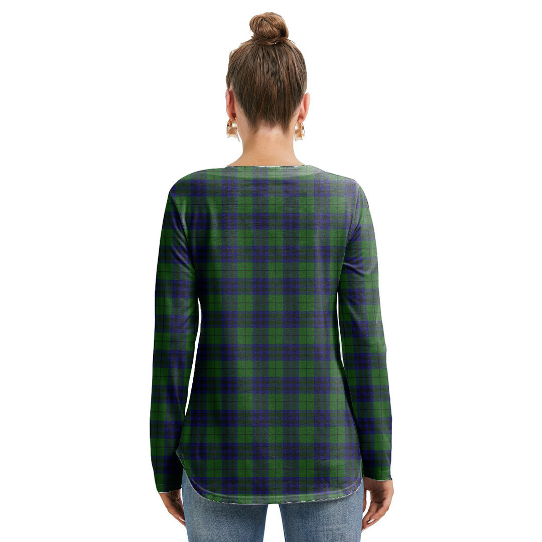 Keith Modern Tartan Crest Long Sleeve Neckline Tie Sweatshirt