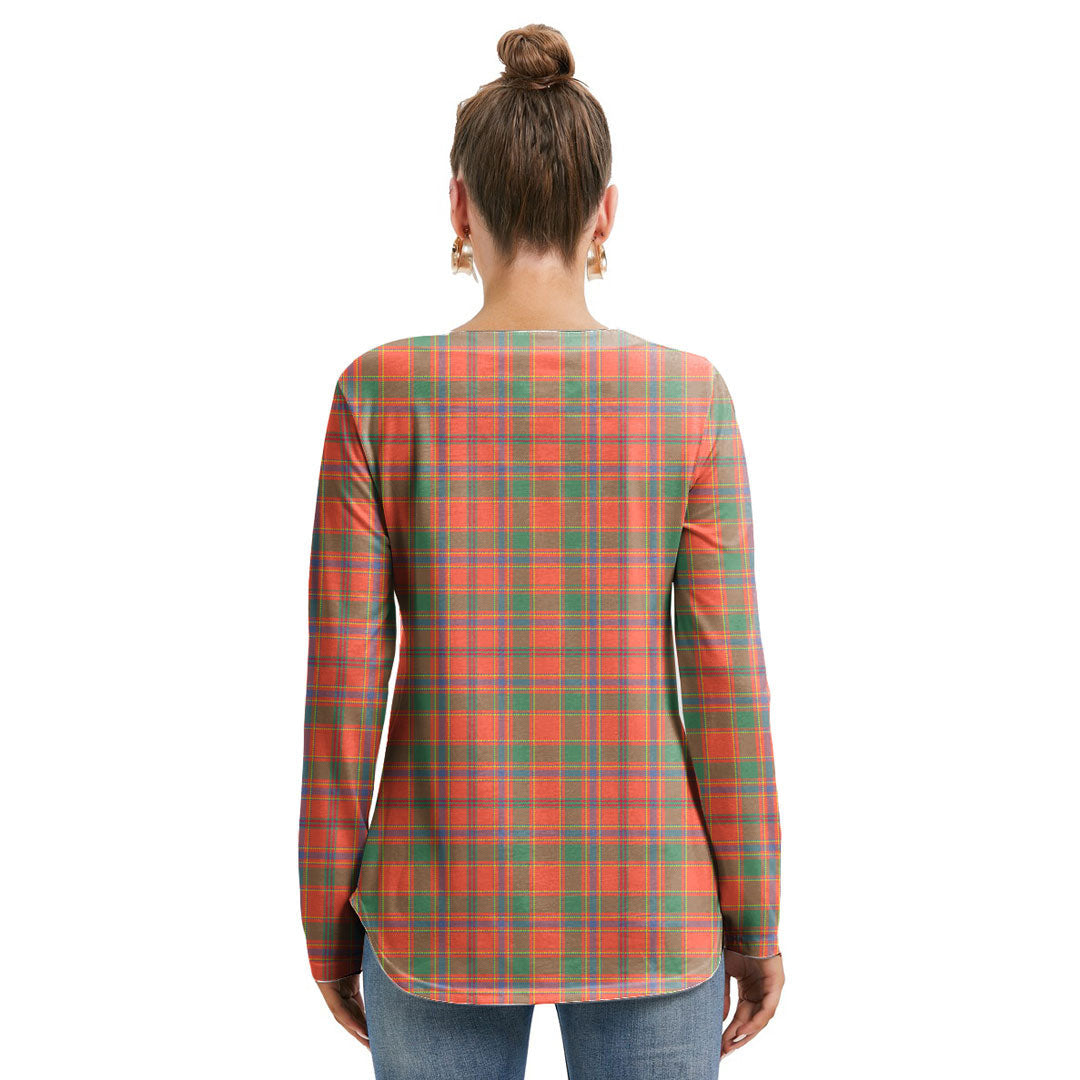 Munro Ancient Tartan Crest Long Sleeve Neckline Tie Sweatshirt