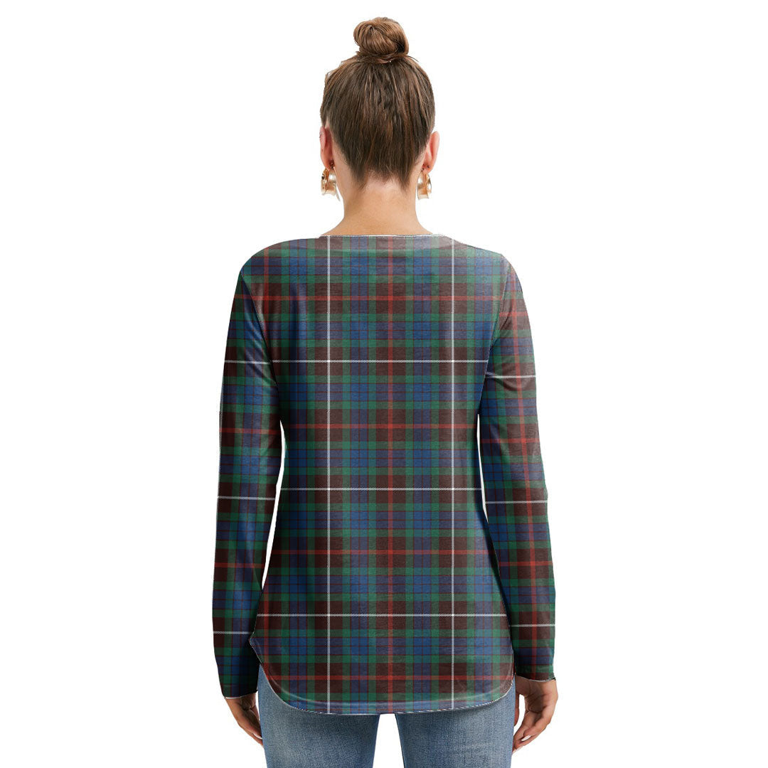 Fraser Hunting Ancient Tartan Crest Long Sleeve Neckline Tie Sweatshirt