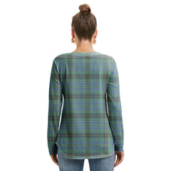 MacInnes Ancient Tartan Crest Long Sleeve Neckline Tie Sweatshirt