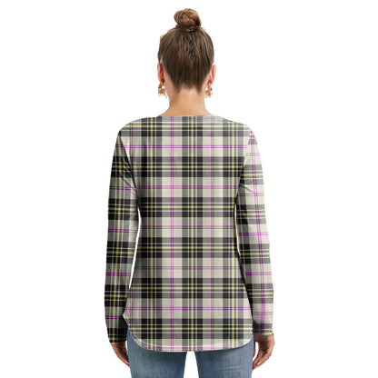 MacPherson Dress Ancient Tartan Crest Long Sleeve Neckline Tie Sweatshirt