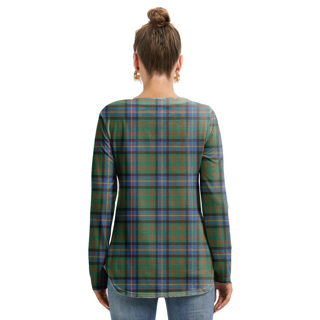 Cochrane Ancient Tartan Crest Long Sleeve Neckline Tie Sweatshirt