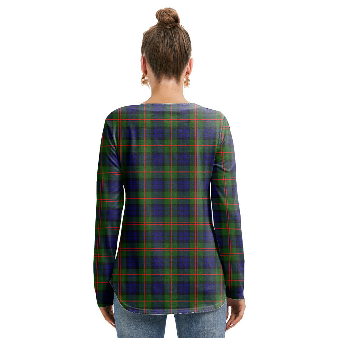 Dundas Modern 02 Tartan Crest Long Sleeve Neckline Tie Sweatshirt