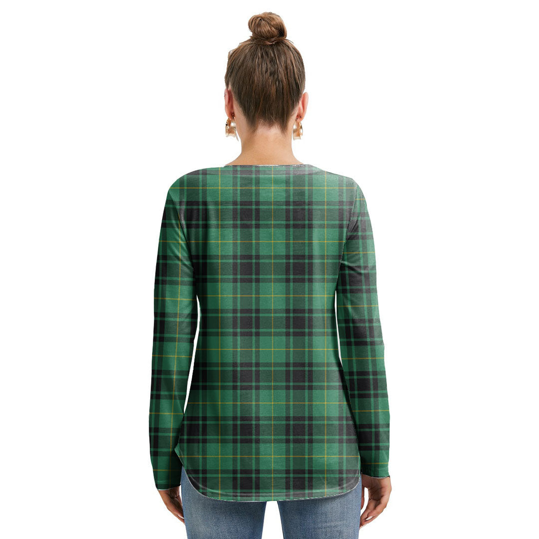 MacArthur Ancient Tartan Crest Long Sleeve Neckline Tie Sweatshirt