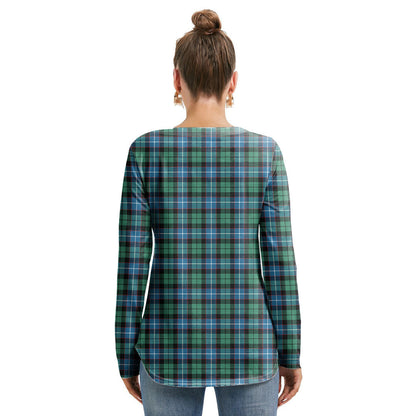 Galbraith Ancient Tartan Crest Long Sleeve Neckline Tie Sweatshirt