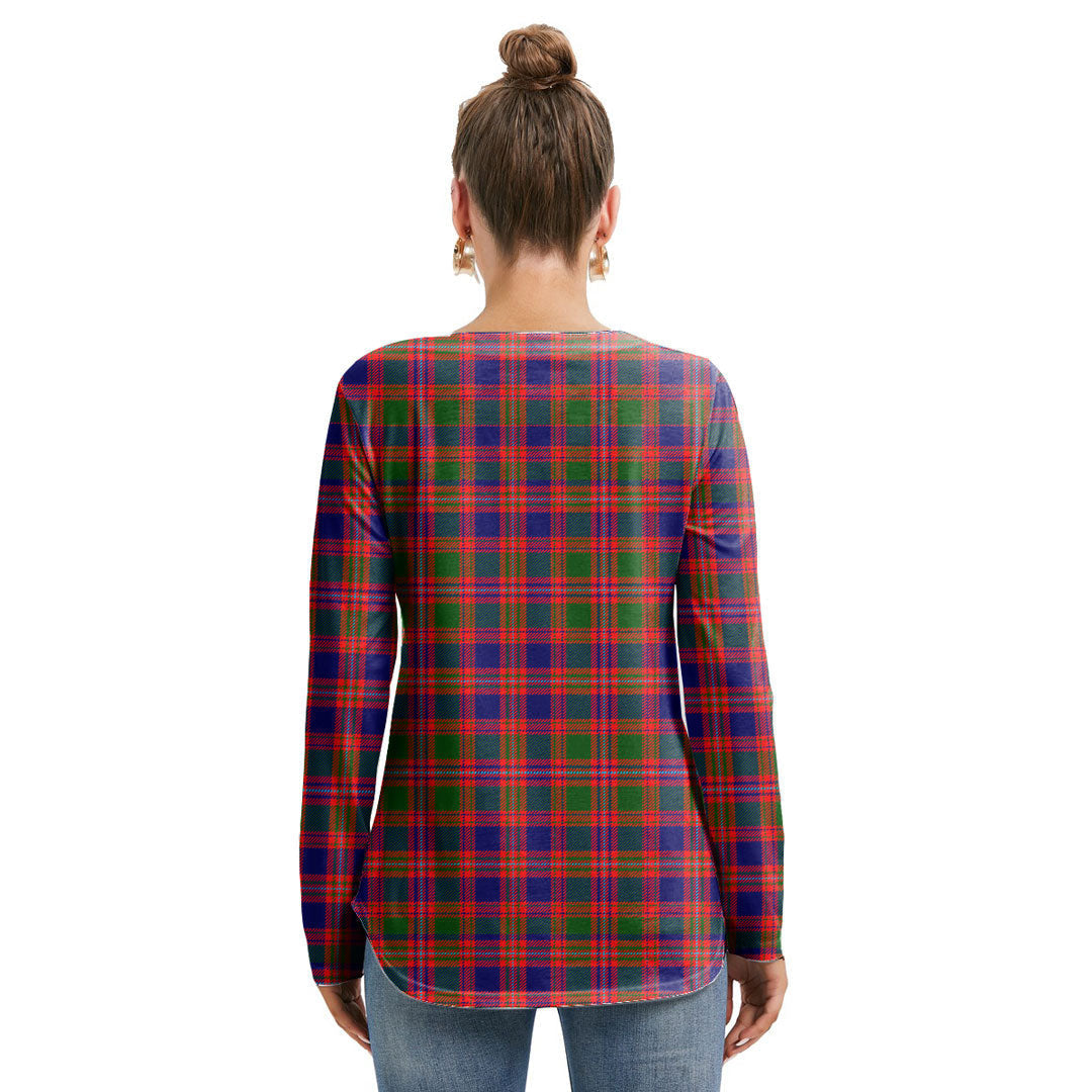 MacIntyre Modern Tartan Plaid Long Sleeve Neckline Tie Sweatshirt