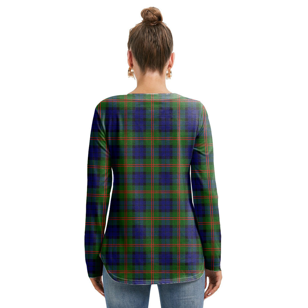 Dundas Modern 02 Tartan Plaid Long Sleeve Neckline Tie Sweatshirt