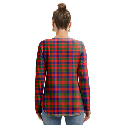 Gow Modern Tartan Crest Long Sleeve Neckline Tie Sweatshirt