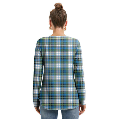 Campbell Dress Ancient Tartan Plaid Long Sleeve Neckline Tie Sweatshirt