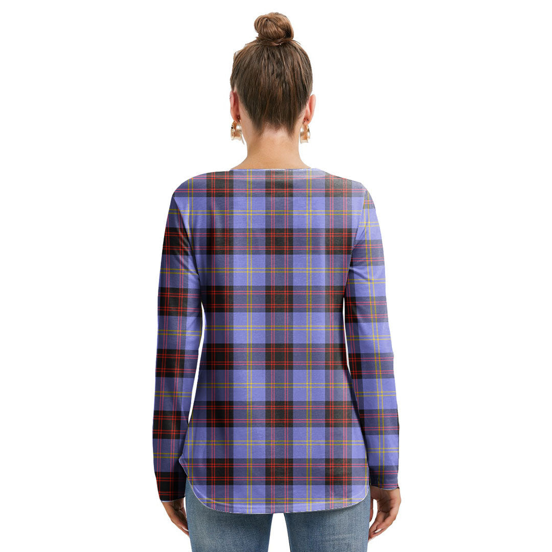 Rutherford Tartan Crest Long Sleeve Neckline Tie Sweatshirt